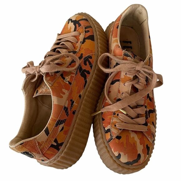Puma X Fenty by Rihanna Creeper Camo Sneakers Size 7.5 - Picture 1 of 10